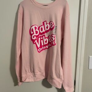 Babe vibes oversized crewneck